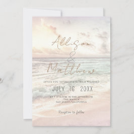 Beach Wedding Invitation Seaside/Oceanside Wedding Einladung