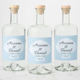 Beach Wedding Liquor Flaschen Labels Alkoholflaschenetikett