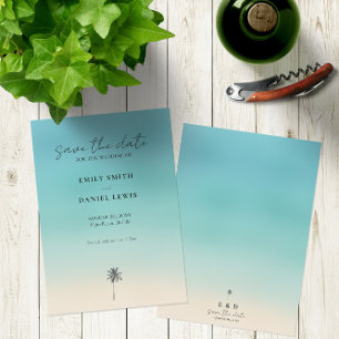Beach Wedding Moderne Minimalistische Save the Dat Einladung