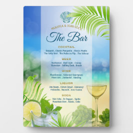 Beach Wedding Mojito Weinpalme Open Bar Menu Fotoplatte