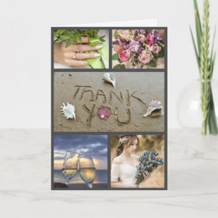 Beach Wedding Muscheln Herzlichen Dank Feiertagskarte