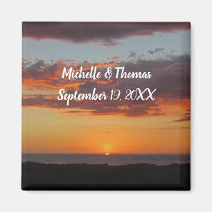 Beach Wedding Orange Sunset Pacific Guest Gast Gut Magnet