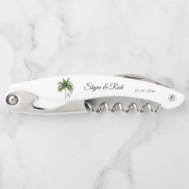 Beach Wedding Palm Tree Neu lyweds Personalisiert Kellnermesser