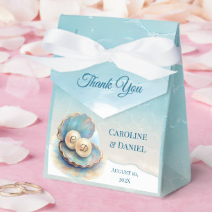 Beach Wedding Pearls Muschel Elegantes Ocean Thema Geschenkschachtel