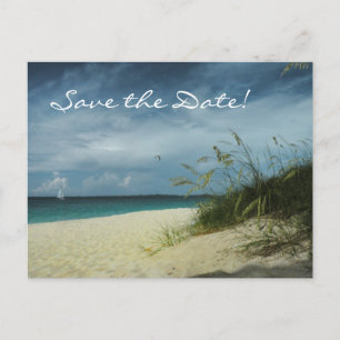 Beach Wedding Rett-the-Date Postcard Ankündigungspostkarte