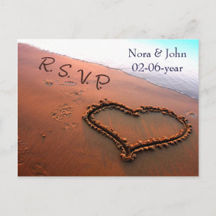 Beach Wedding Rsvp Karte