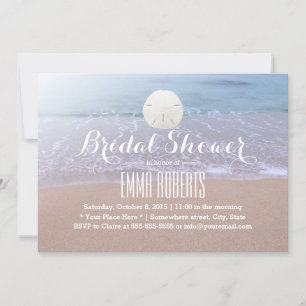 Beach Wedding Sand Dollar Brautparty Einladung