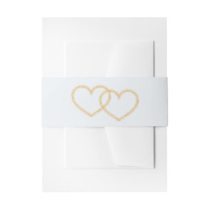 Beach Wedding Sand Hearts Einladungsbanderole