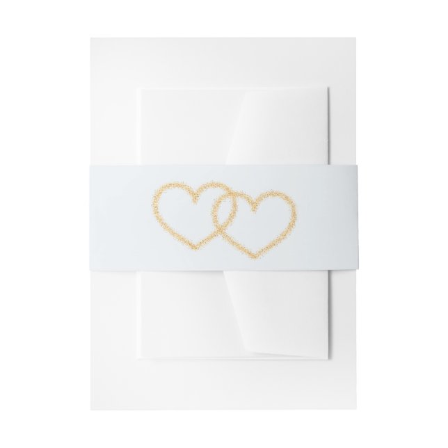 Beach Wedding Sand Hearts Einladungsbanderole (Vorderseite Beispiel)
