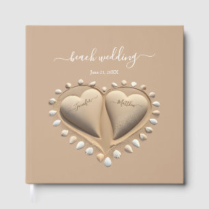 Beach Wedding Sand Hearts Gästebuch
