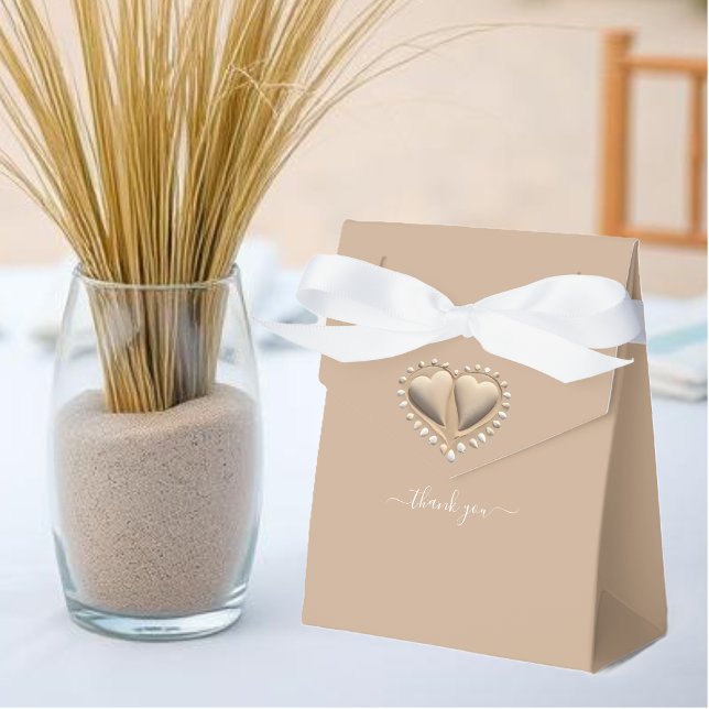 Beach Wedding Sand Hearts Geschenkschachtel (Beach Wedding Sand Hearts Favor Boxes )