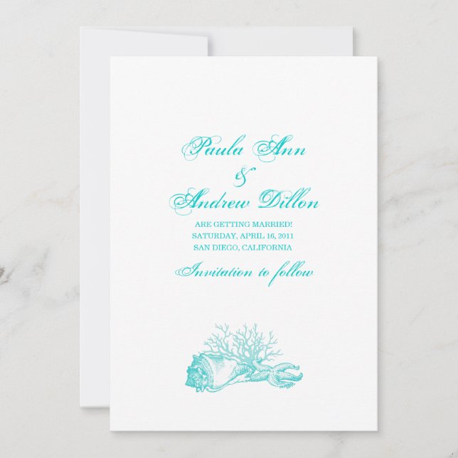 Beach Wedding Save the Date (Vorderseite)