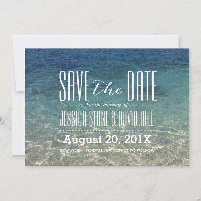 Beach Wedding Save the Date (Vorderseite)