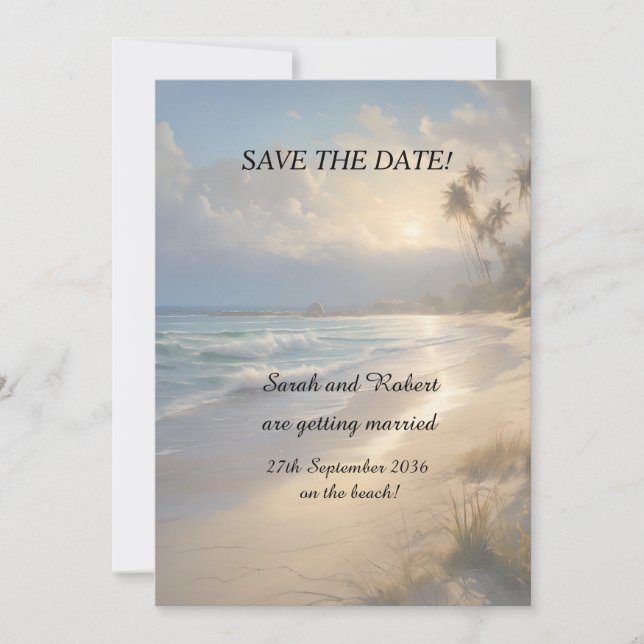 Beach Wedding Save the Date (Vorderseite)