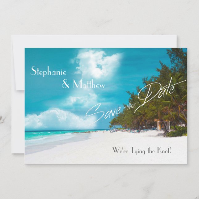 Beach Wedding Save the Date (Vorderseite)