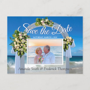 Beach Wedding Save the Date Ankündigungspostkarte