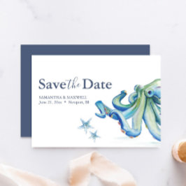 Beach Wedding Save The Date Card Ocean