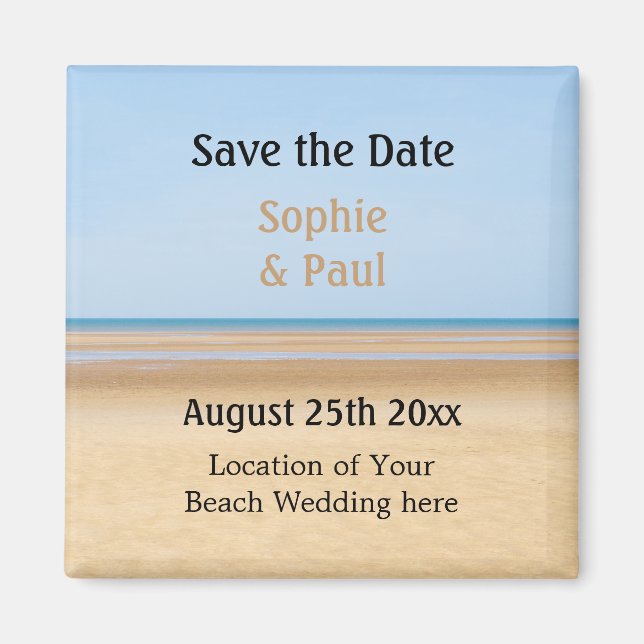 Beach Wedding Save the Date Kühlschrankmagnet Magnet (Vorne)