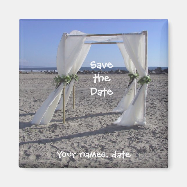 Beach Wedding Save the Date Magnet (Vorne)