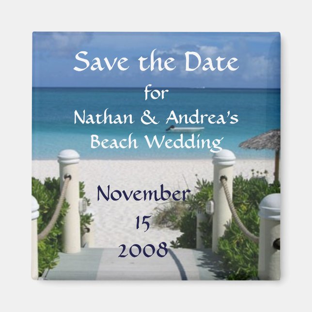 Beach Wedding "Save the Date" Magnet (Vorne)