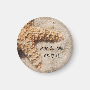 Beach Wedding Save the Date Magnet - Starfish Sm