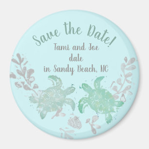 Beach Wedding Save the Date Magnete