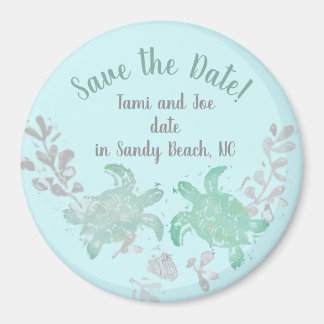 Beach Wedding Save the Date Magnete
