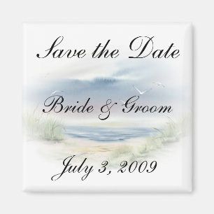 Beach Wedding Save the Date Magnete