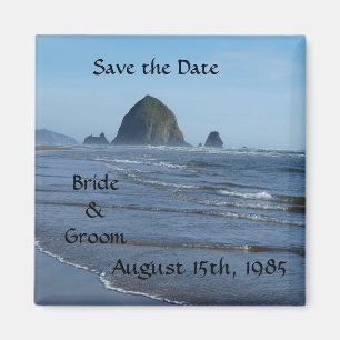 Beach Wedding Save the Date Magnete
