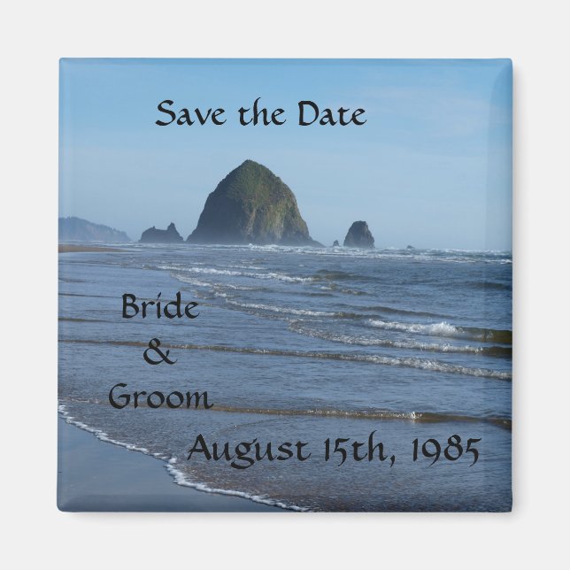 Beach Wedding Save the Date Magnete (Vorne)