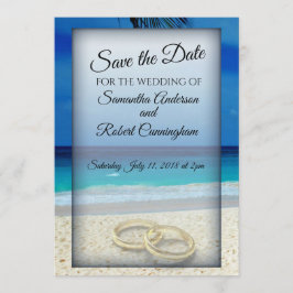 Beach Wedding Save the Date Postcard