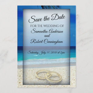 Beach Wedding Save the Date Postcard