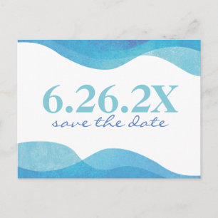 Beach Wedding Save the Date Postcard Ankündigungspostkarte