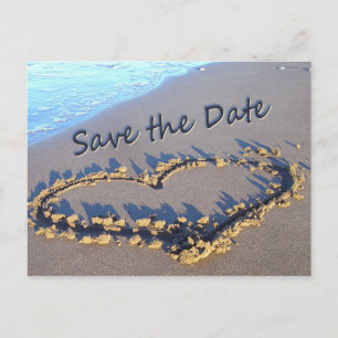 Beach Wedding Save the Date Postkarten