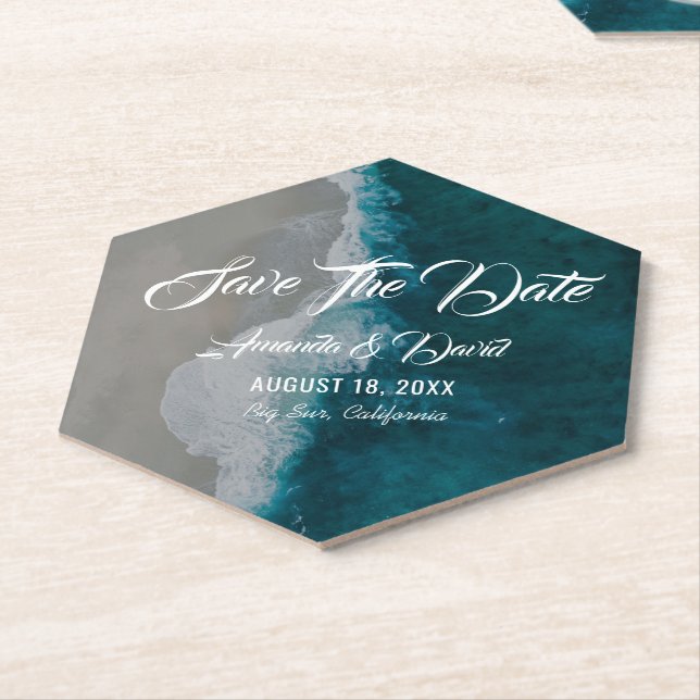 Beach Wedding Save the Date Untersetzer (angewinkelt)