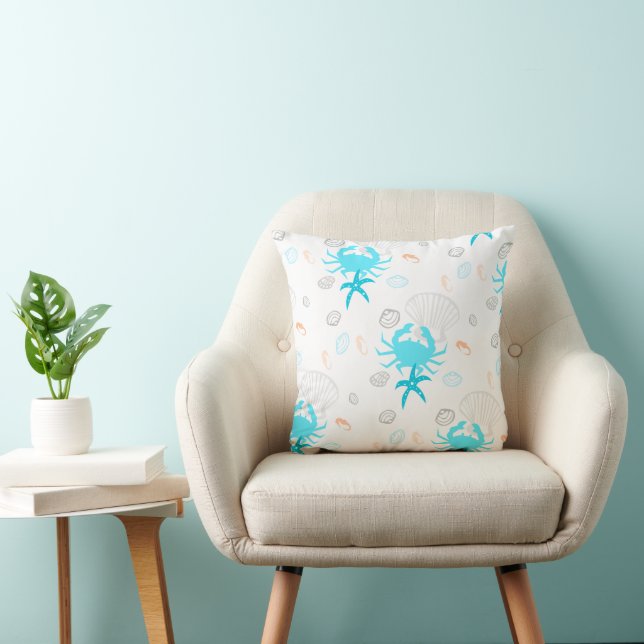 Beach Wedding Seashell Beach Throw Kissen (Stuhl )