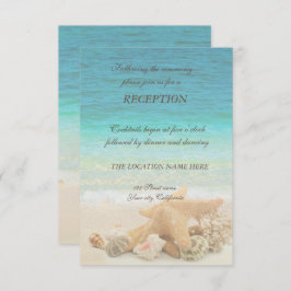 Beach Wedding Seashells Empfang Einladung