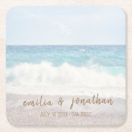 Beach Wedding | Seaside Wedding Rechteckiger Pappuntersetzer