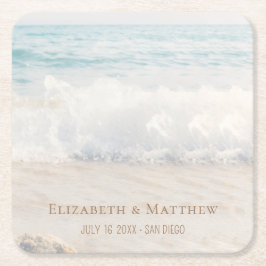 Beach Wedding | Seaside Wedding Rechteckiger Pappuntersetzer