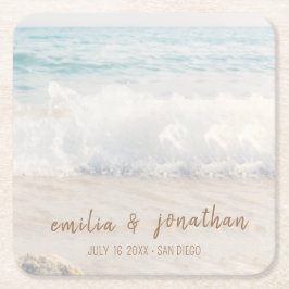 Beach Wedding | Seaside Wedding Rechteckiger Pappuntersetzer