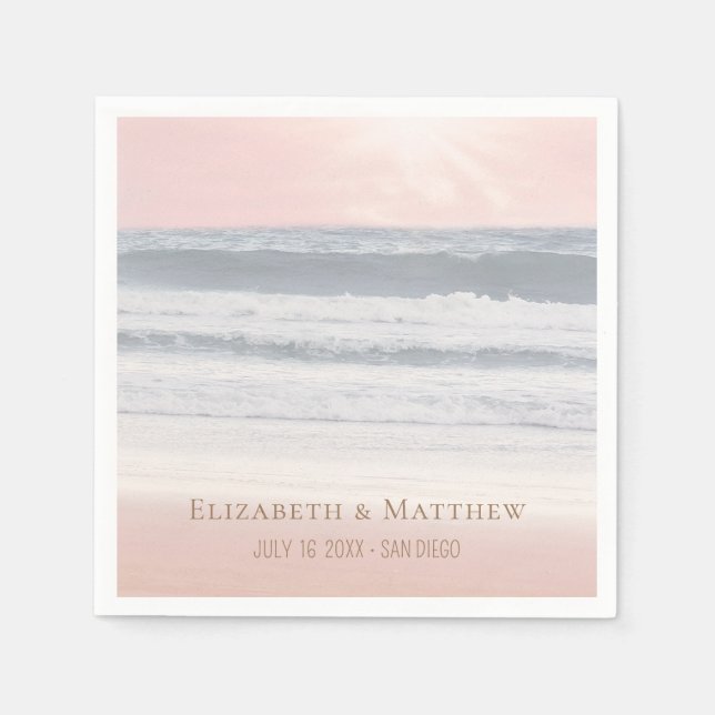 Beach Wedding | Seaside Wedding Serviette (Vorderseite)