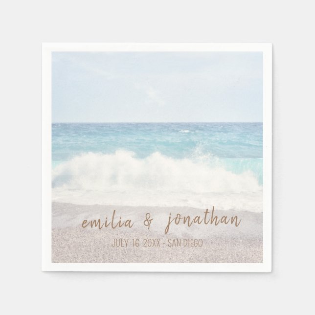 Beach Wedding | Seaside Wedding Serviette (Vorderseite)