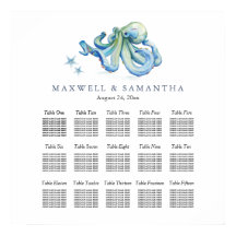 Beach Wedding Seating Chart Templates