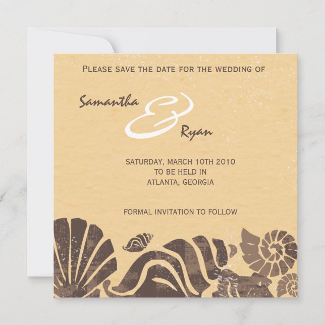 Beach Wedding - Speichern Sie die Datumskarten Save The Date (Vorderseite)
