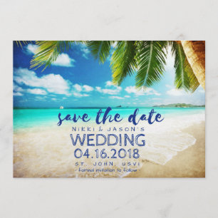 Beach Wedding St. John, USVI Save the Date