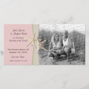 Beach Wedding Starfish Pink Save the Date Foto