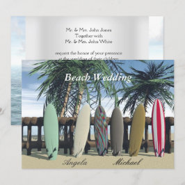 Beach Wedding Surfboards Einladung