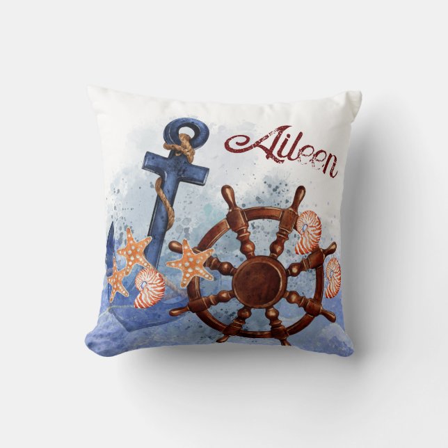 Beach Wedding Thema Bridesmaid Geschenk Idee Kissen (Vorderseite)