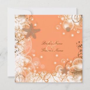 Beach wedding theme ~ elegant party custom einladung