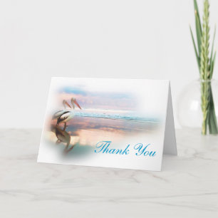 Beach Wedding Theme Vielen Dank für Ihre Anmerkung Dankeskarte